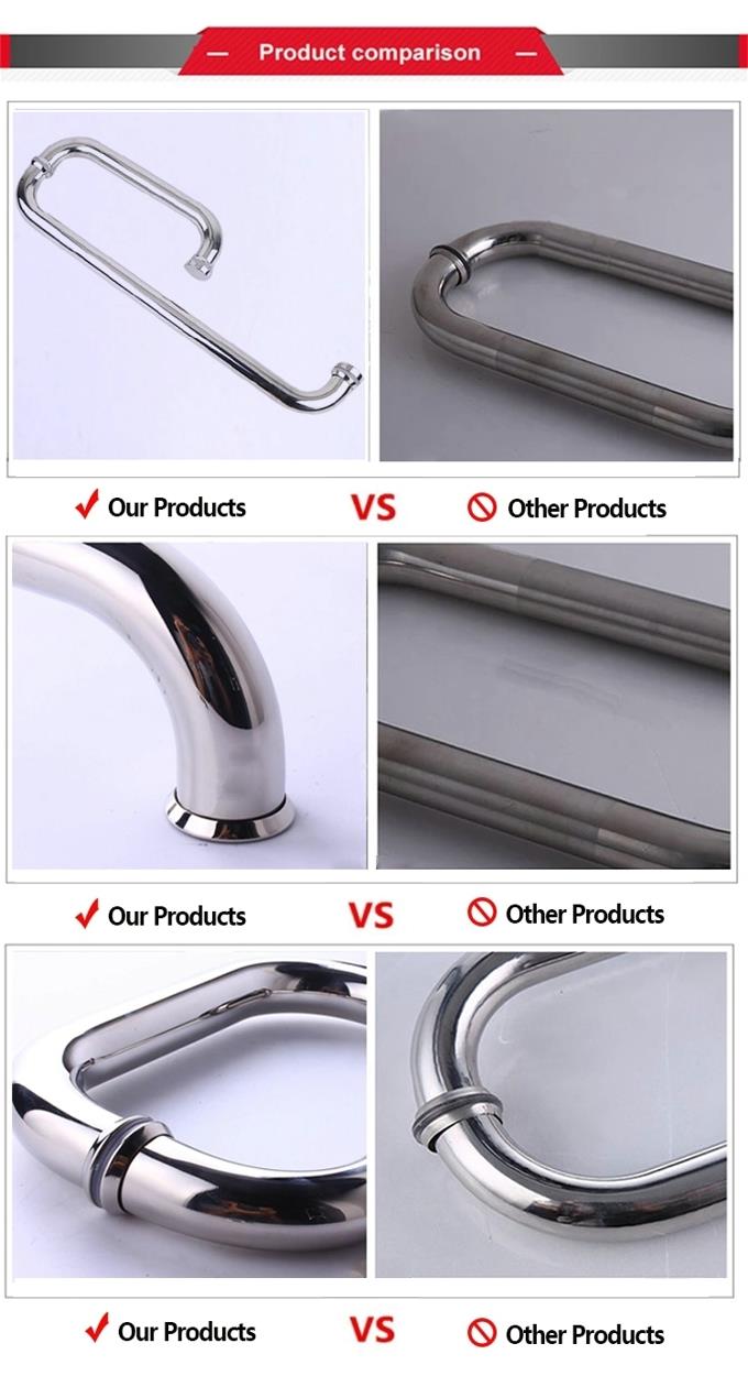Bright Chrome Brass Shower Glass Door Handle Bright Chrome Brass Shower Glass Door Handle
