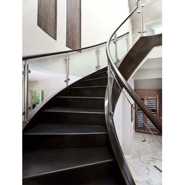 Curved Glass Stair Railing