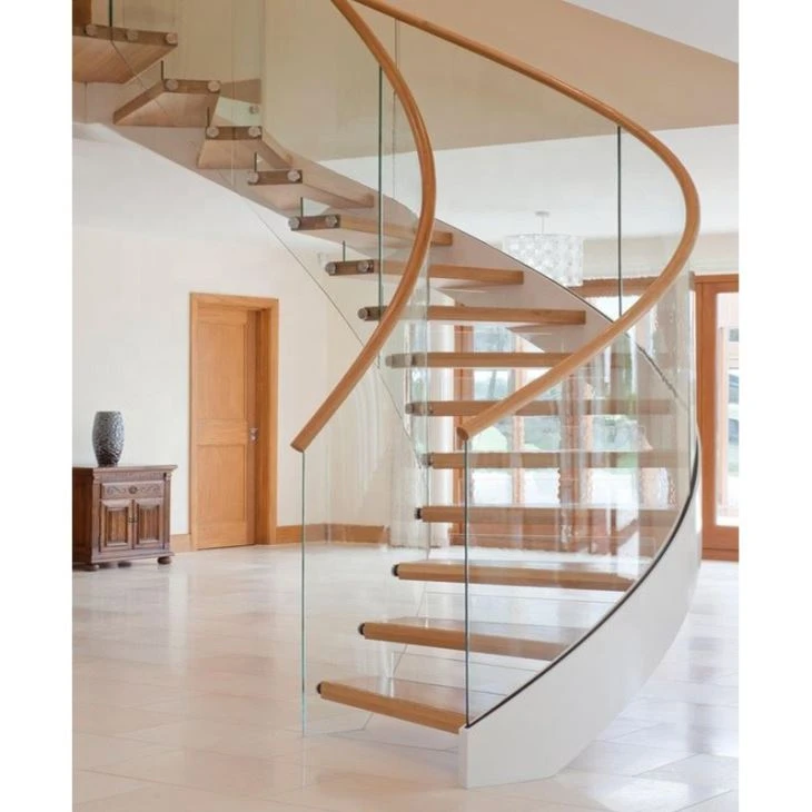 Curved Glass Stair Railing
