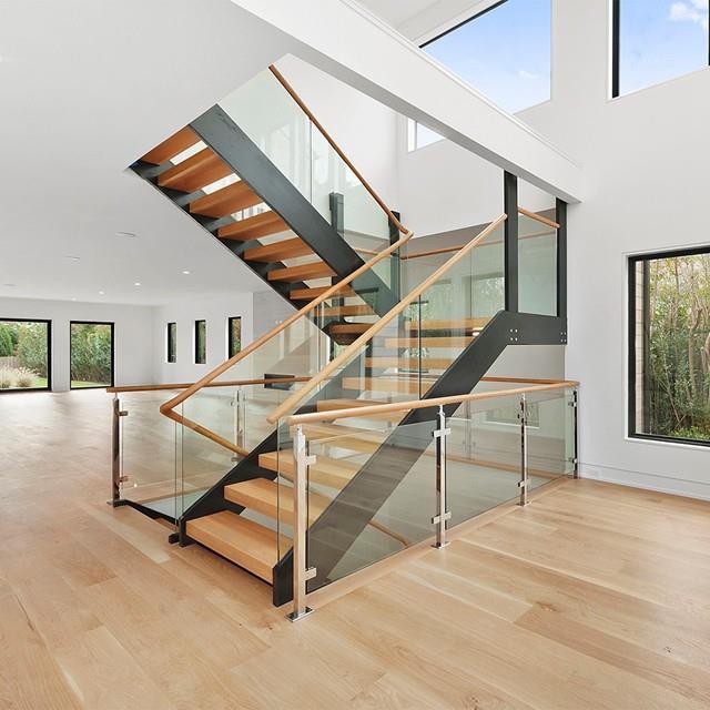 Floating Stairs With Glass Railing