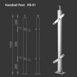Barandilla de barandilla de vidrio